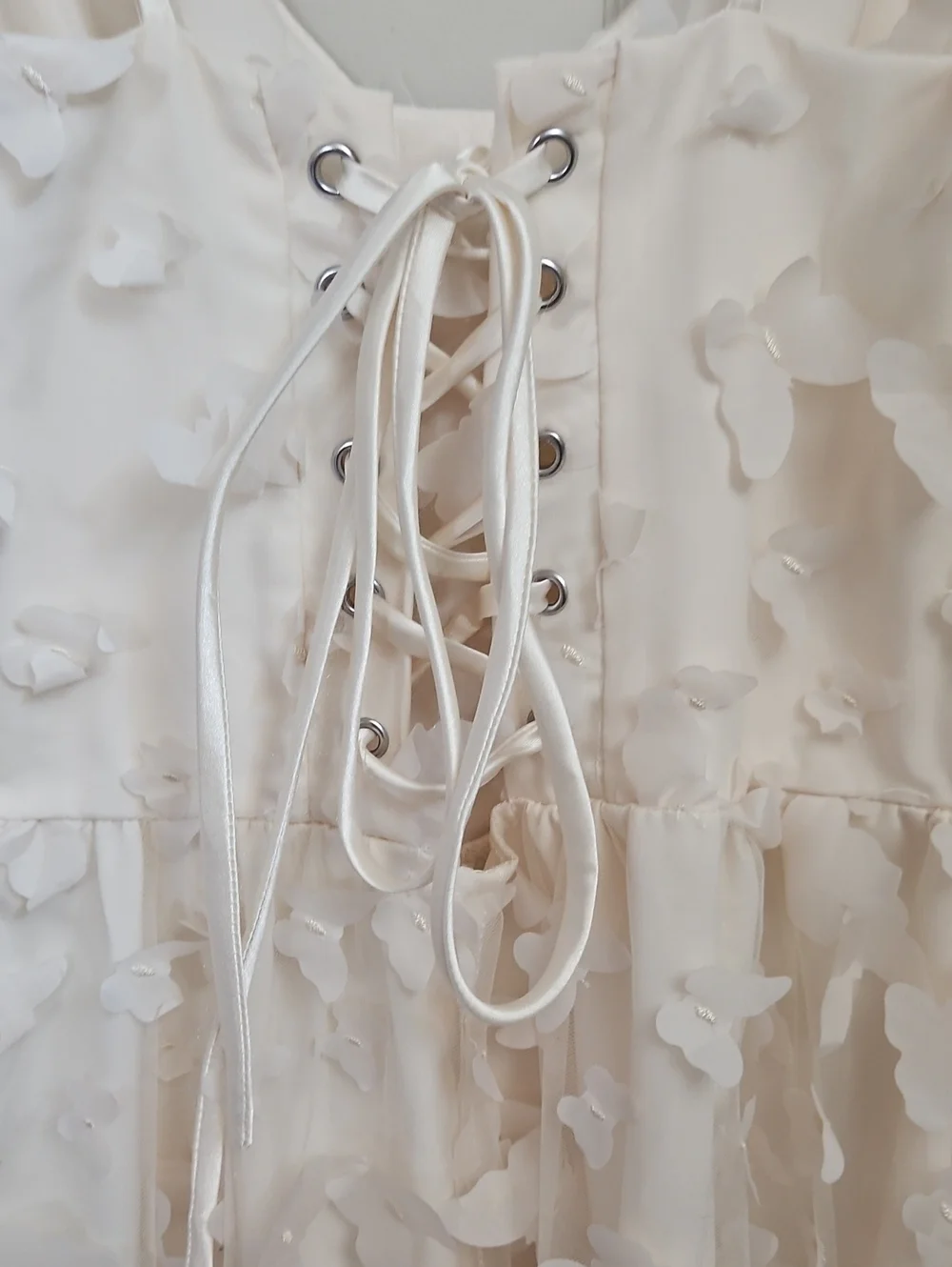 Thirty-Thirty Butterfly Tulle Ivory Dress Size Small